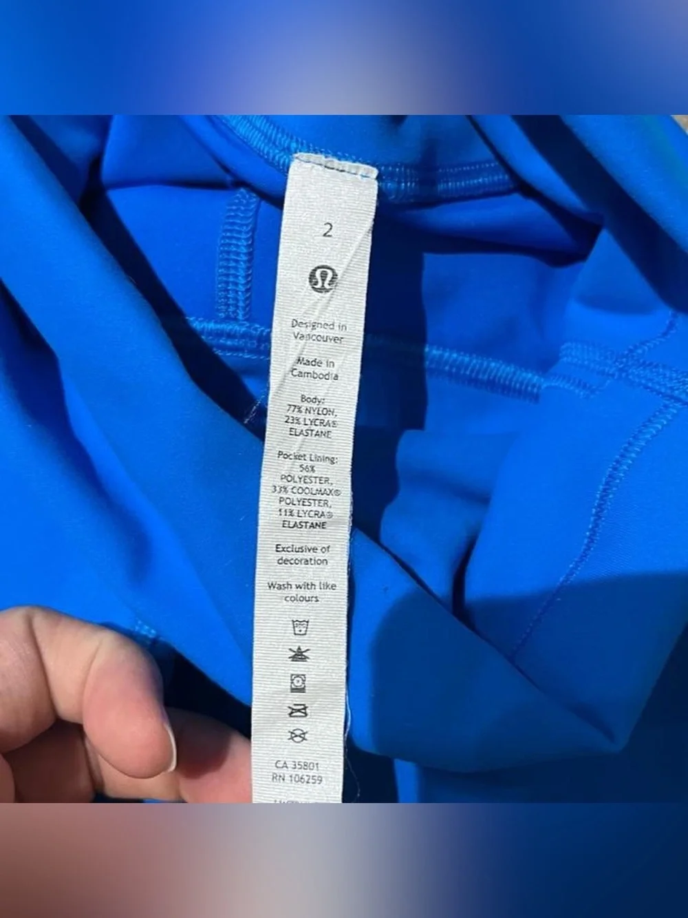 Lululemon Azure Blue High Waisted Athletic Biker Shorts Women’s Size 2